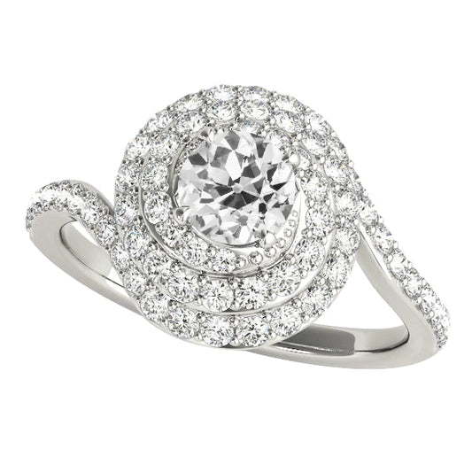 natural round diamond 4.75ct ring front view