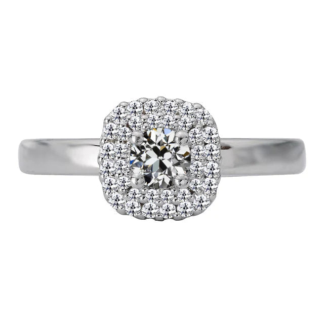Women's Halo Anniversary Ring Old Miner Real Diamond 3 Carats