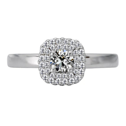 natural round diamond 3ct ring front view