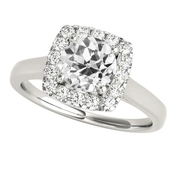 Women's Halo Anniversary Ring Round Real Old Miner Diamonds 3.75 Carats