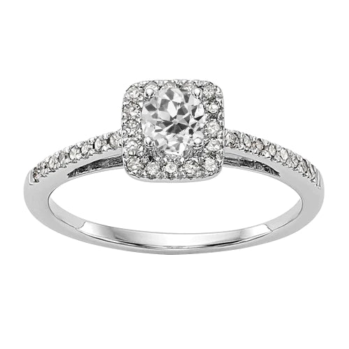 natural round diamond 3ct ring front view