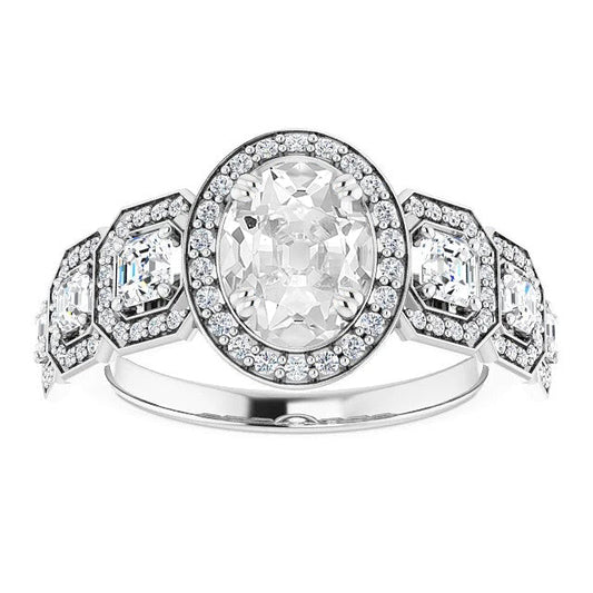 natural round diamond 11.10ct ring front view