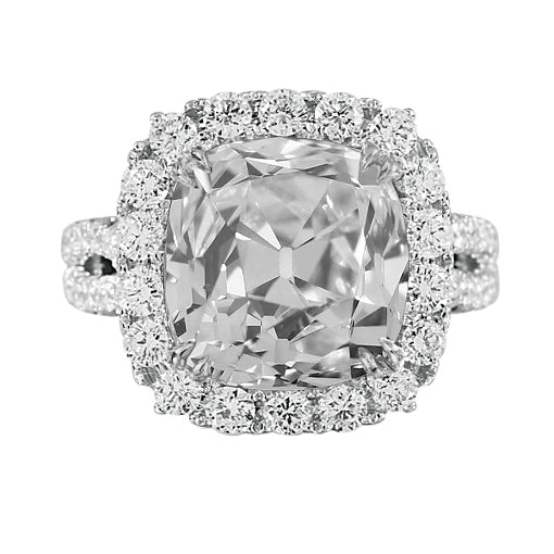 natural round diamond 9ct ring front view