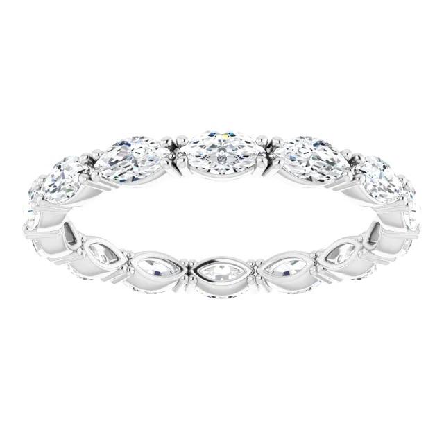 Women's Marquise Cut Diamond Eternity Band 1.40 Carats