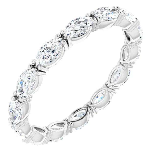 Women's Marquise Cut Diamond Eternity Band 1.40 Carats
