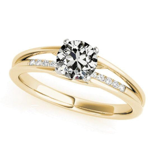 natural round diamond 2.25ct ring front view