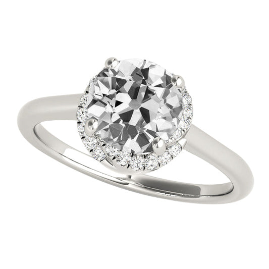 natural round diamond 5.50ct ring front view