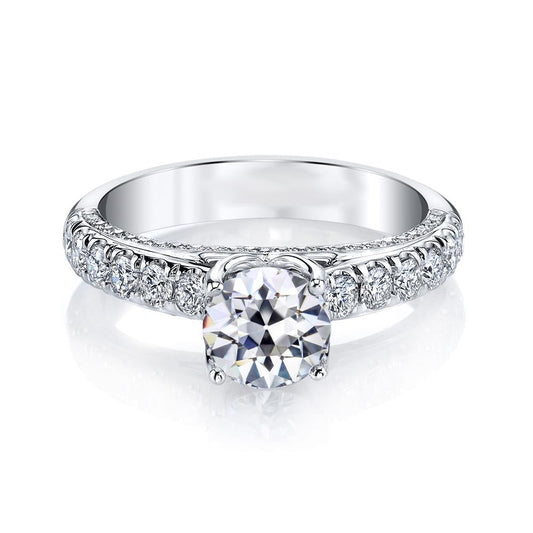 natural round diamond 5.50ct ring front view