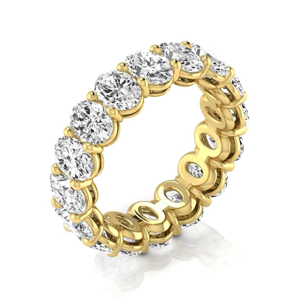 Eternity Band 14K Yellow Gold with Brilliant Diamond – side view