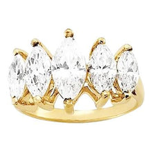 Yellow Gold 14K Genuine Diamond Engagement Band 3.50 Carats