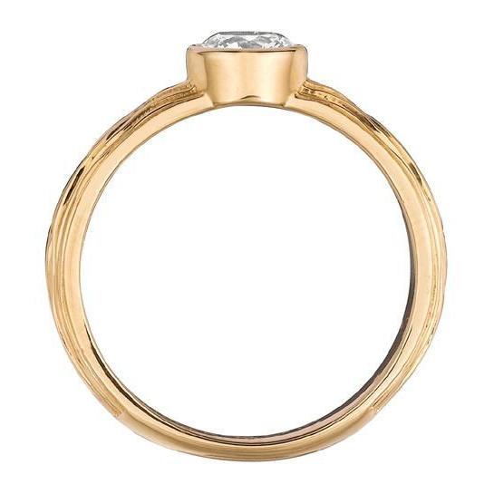 Yellow Gold 14K Round 1.01 Carat Natural Solitaire Diamond Ring2