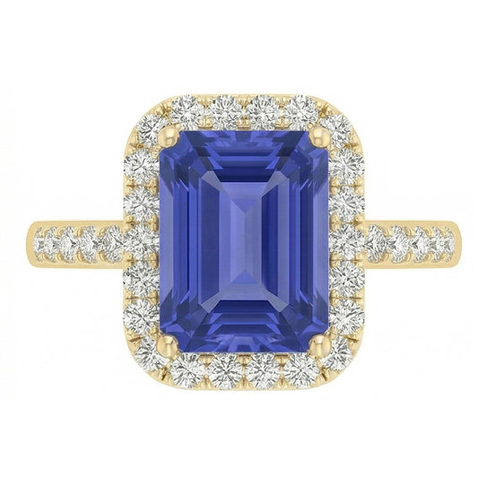 natural round sapphire 4ct ring side angle