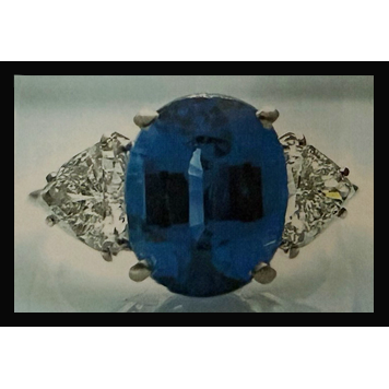 Custom Sapphire and Diamond Ring