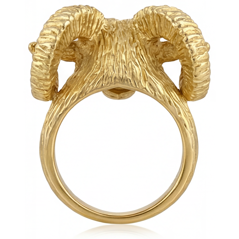 Genuine Amethyst Gemstone Ring 0.10 ct 14 Karat Yellow Gold – back view