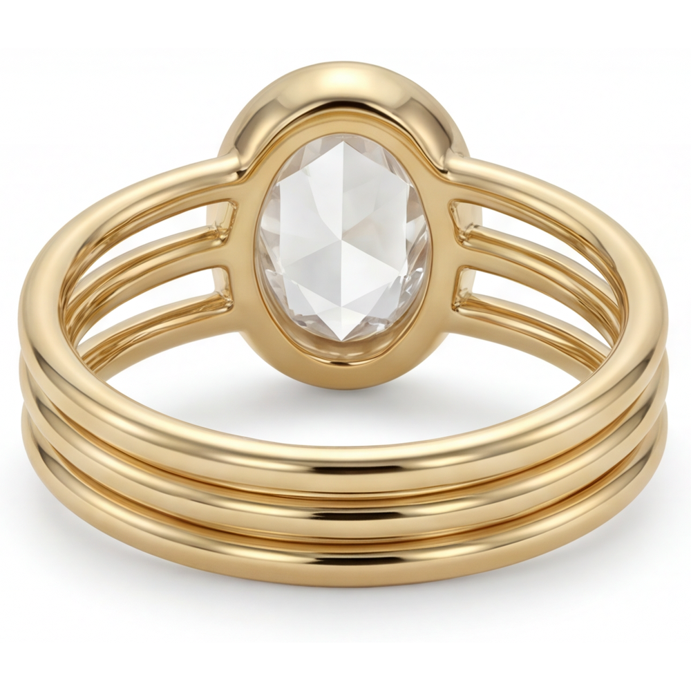 Fine Single Stone Ring 3 ct – profile view
