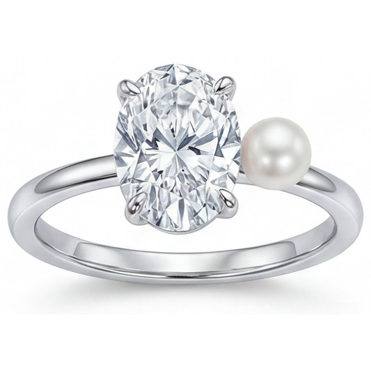 Brilliant Diamond Solitaire Ring 2-ct 14K White Gold – main view