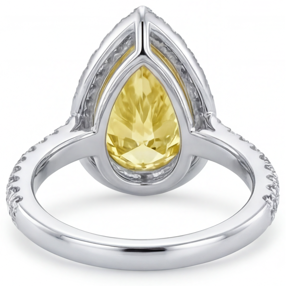 Handcrafted Fine Jewelry Ring 3.50 ct – back view