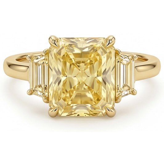 Statement Ring 14 Karat Yellow Gold with Canary Yellow Diamond – main view