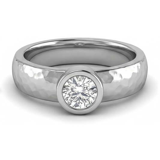 Earth-Mined Diamond Mens Ring – front view