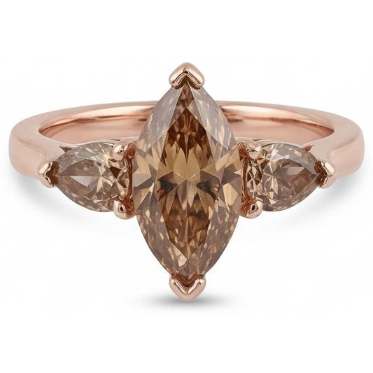 Authentic Diamond Three Stone Ring – main view
