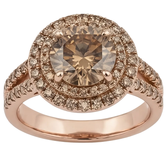 Genuine Fine Diamond Bridal Ring – front view