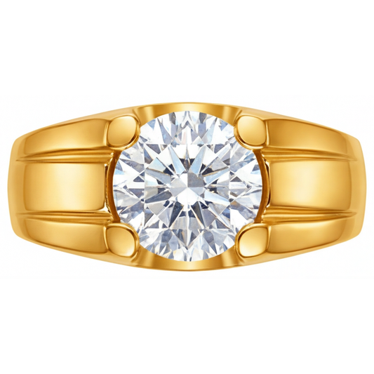 Earth-Mined Fine Diamond Gentleman's Ring – main view