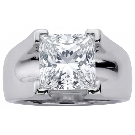 High-End Fine Diamond Men's Ring 3 ct – front view