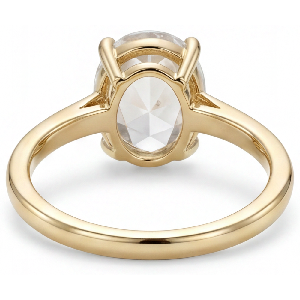 Earth-Mined Fine Diamond Ring – top view