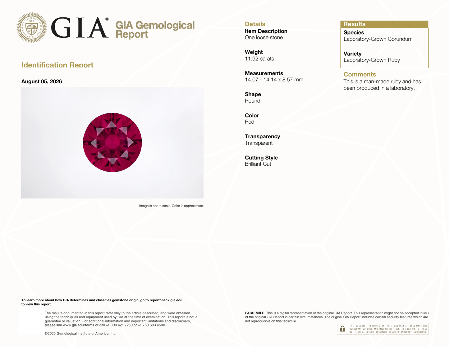 GIA Certificate