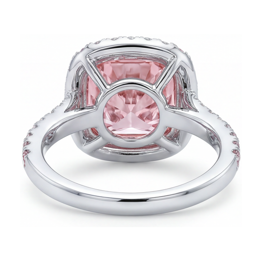 Pink Diamond Ring 4.5 Carat Cushion