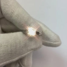 Genuine Natural Earth Mined Diamond Solitaire Engagement Ring 1 Carat Filigree White Gold 14K