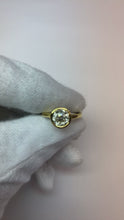 Round Solitaire Ring Old Mine Cut Real Natural Earth Mined Diamond Bezel Set 1 Carat Gold 14K