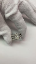 Large Oval Natural Earth Mined Diamond Wedding Ring And Band Set
