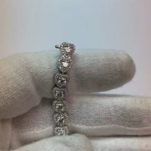 3.35 Carats Brilliant Cut Natural Earth Mined Diamonds Ladies Bracelet Gold White 14K