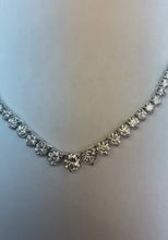 White Gold 14K F Vvs1 Round Cut 18 Carats Natural Earth Mined Diamonds Lady Necklace