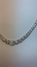 40.00 Ct Round Brilliant Cut Natural Earth Mined Diamonds Tennis Necklace White Gold 14K