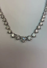 Classy Round Natural Earth Mined Diamond Tennis Necklace