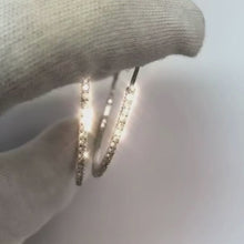 Earth Mined Diamond Hoop Earrings