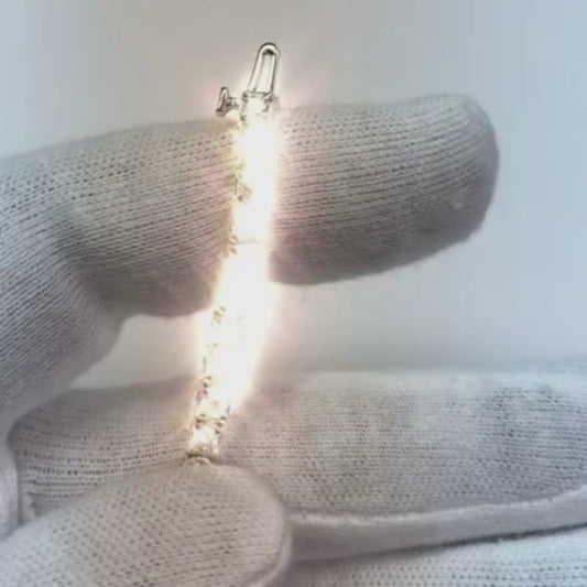 Ladies Tennis Bracelet 6.60 Carats Round Cut Natural Earth Mined Diamonds White Gold 14K