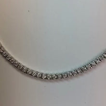 15 Ct Natural Earth Mined Diamond Tennis Strand Necklace 30 Inch White Gold 14K