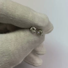 0.90 Carats 4 Prong Set Round Cut Natural  Women Earring