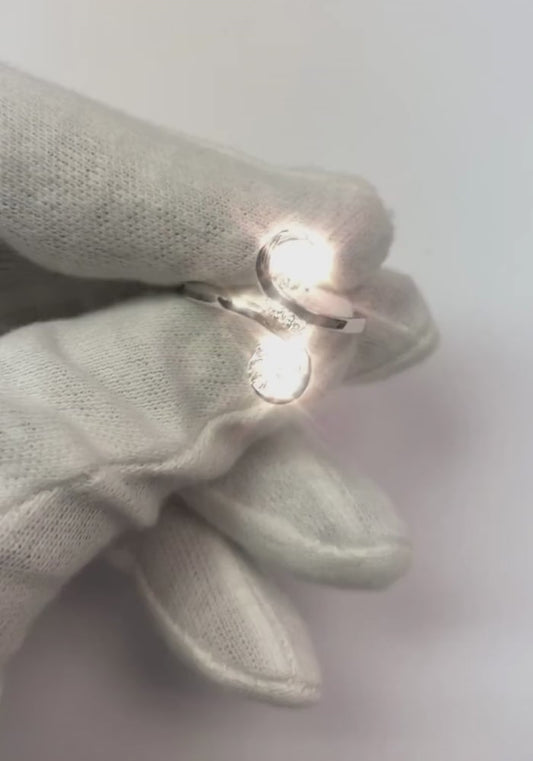Art Nouveau Jewelry New Toi et Moi Two-Stone Real Diamond Ring