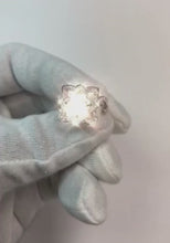 Natural Earth Mined Diamond Ring Lotus Flower 2.50 Carats 4 Prong Setting White Gold
