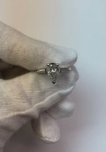 2.11 Carat Pear Shape Natural Earth Mined Diamond Engagement Ring Three Stone
