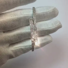 3 Carats Beautiful Round Natural Earth Mined Diamond Bangle White Gold