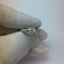 Solitaire Natural Earth Mined Diamond Engagement Ring F Vs1/Vvs1 With Accent 3.01 Ct. WG 14K