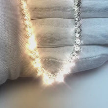 14 Ct Round Cut Natural Earth Mined Diamonds Lady Necklace F Vvs1 14K White Gold