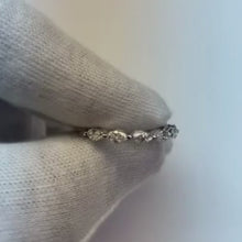 1.30 Carats White Gold Women Marquise Cut Eternity Natural Earth Mined Diamond Band