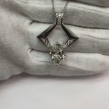 Gold Jewellery Natural Earth Mined Diamond Pendant Round & Oval Old Cut 4 Carats 14K