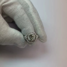 Cushion & Round Cut Gorgeous Halo Natural Earth Mined Diamond Wedding Ring 6.40 Ct